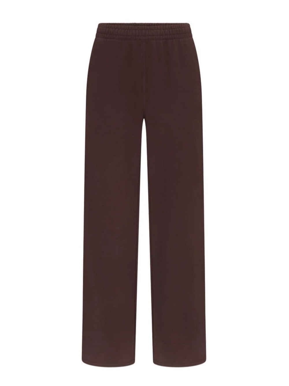 Skims cotton fleece classic straight leg sweatpants in dark sepia